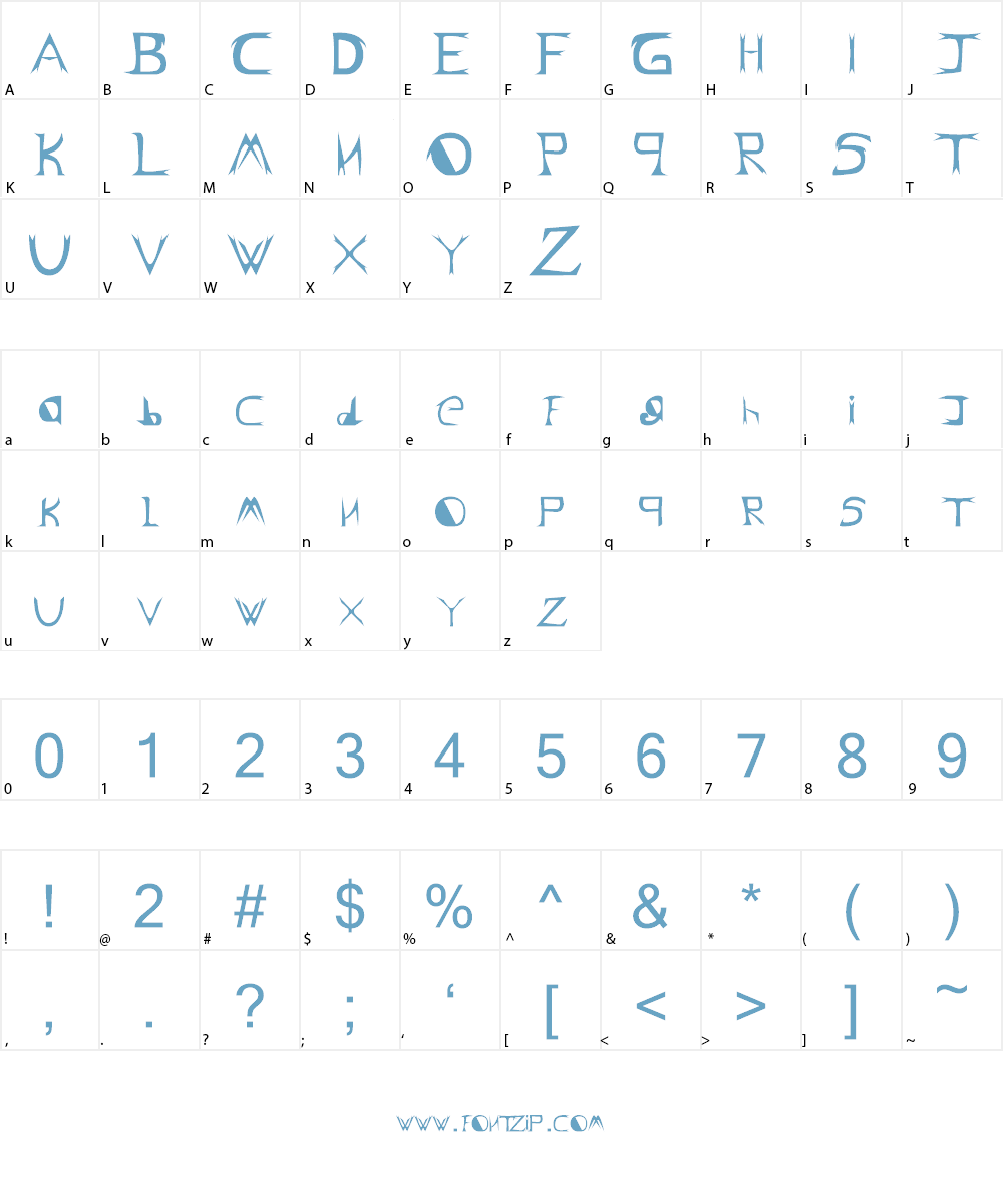 Lord ZeDD - LJ Studios Font Character